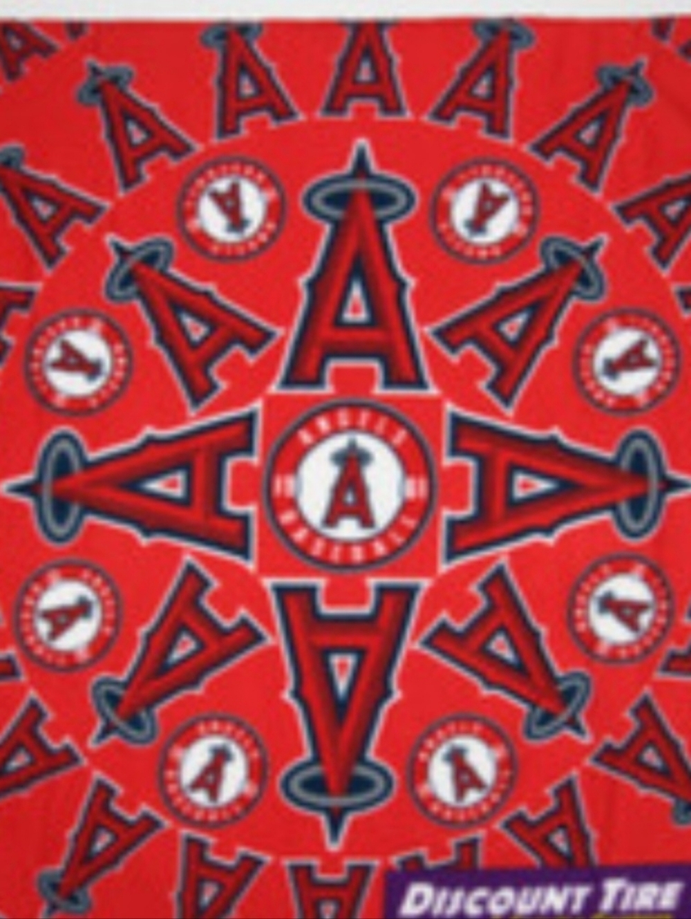 New LAA Los Angeles Angels Logo Throw Blanket by Discount Tire. MLB Baseball